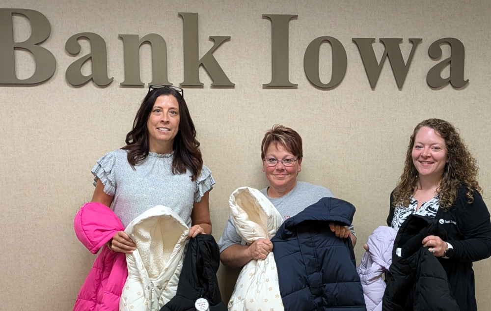 Bank Iowa Humboldt Coat Donation